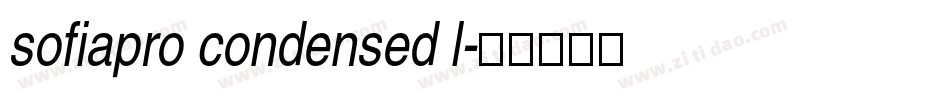 sofiapro condensed l字体转换